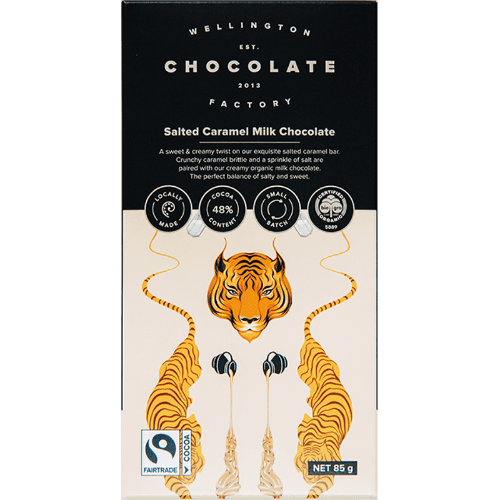 Wellington Chocolate Factory Salted Caramel Milk Chocolate Bar