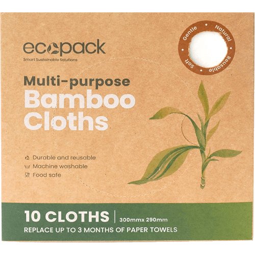 Ecopack Multi-Purpose Bamboo Cloths 10 pack