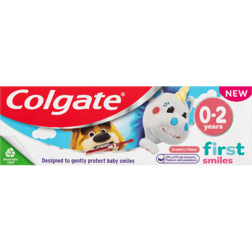 Colgate Kids First Smiles Strawberry Flavour Toothpaste 0-2 Years