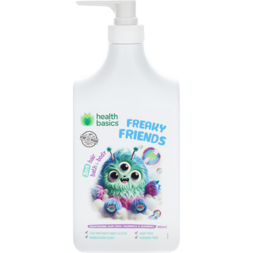 Health Basics Freaky Friends 3 In 1 Bubblegum Hair Bath & Body Wash