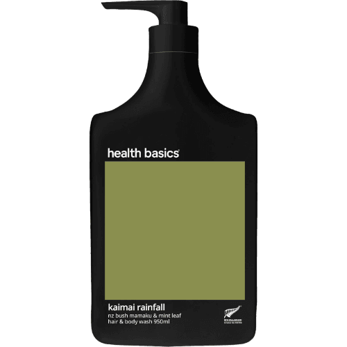 Health Basics Kaimai Rainfall NZ Bush Mamaku & Mint Leaf Hair & Body Wash