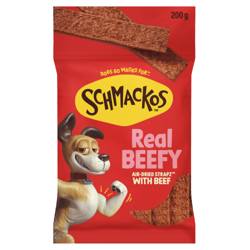 Schmackos Real Beefy Air-Dried Strapz Dog Treats