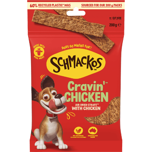 Schmackos Cravin' Chicken Air-Dried Strapz Dog Treats