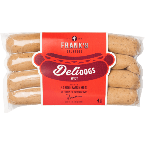Frank's Sausages Precooked Spicy Delidogs 4 pack