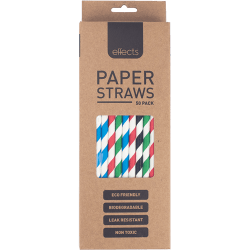 Effects Paper Drinking Straws 50 pack
