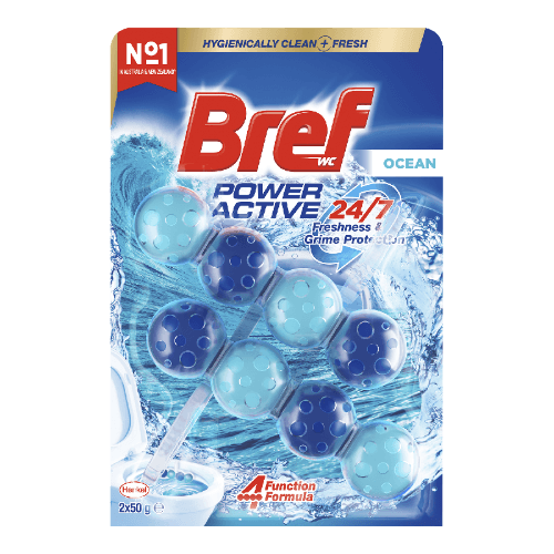 Bref Blue Active Ocean Breeze Toilet Cleaner Block