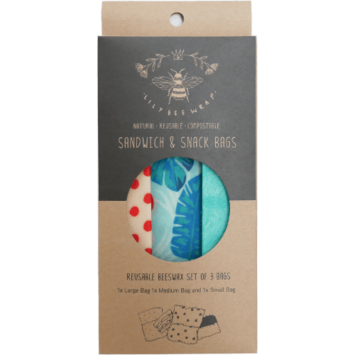 Lilybee Reusable Beeswax Bags 3 pack