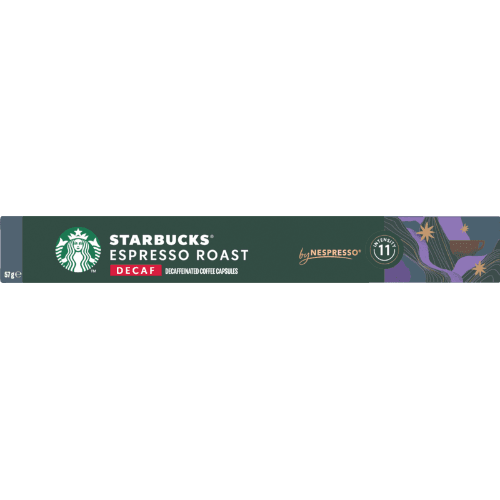Starbucks Intense 11 Nespresso Compatibles Decaf Espresso Roast Coffee Capsules