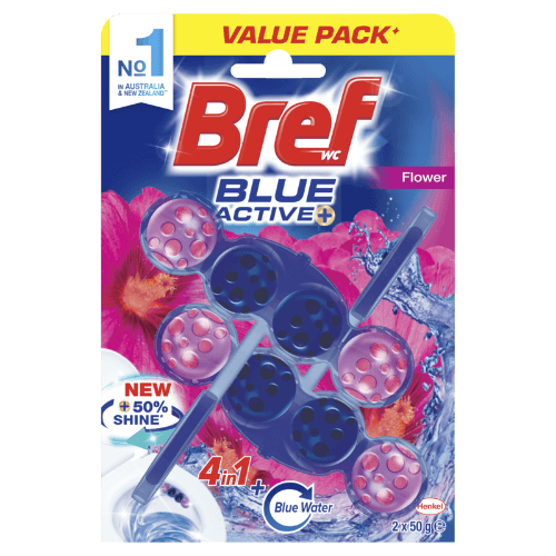 Bref Blue Active Flower Toilet Cleaner Block