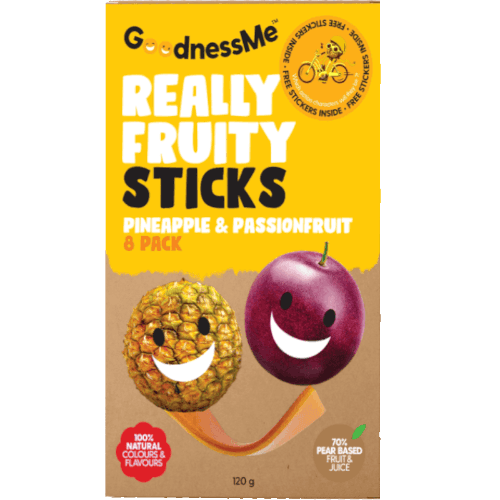 GoodnessMe Pineapple & Passionfruit Really Fruity Organic Sticks