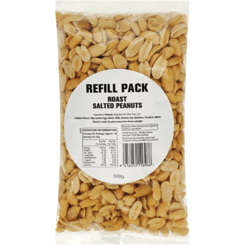 Unbranded Roasted Salted Peanuts Refill Pack 500 g