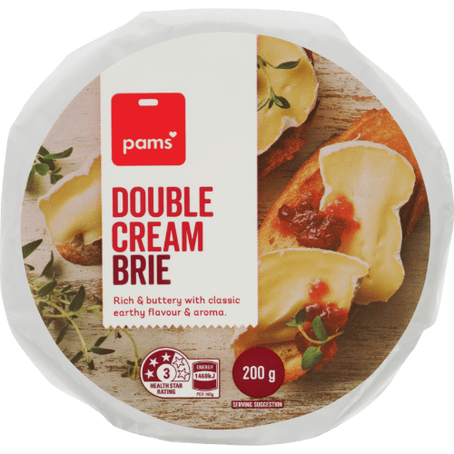 Pams Double Cream Brie Cheese 200 g