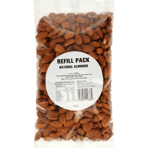 Natural Almonds Refill Pack 850 g