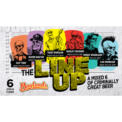 Baylands Brewery The Line Up Mixed Six Beer Cans