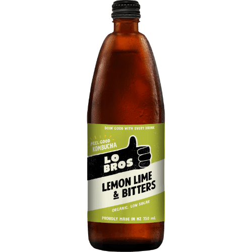 Lo Bros Lemon Lime & Bitters Kombucha 750 mL