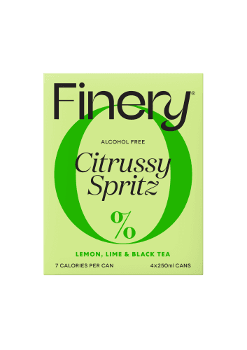 Finery Lemon Myrtle Lime & Black Tea 0% Alcohol Free Sparkling Cocktail