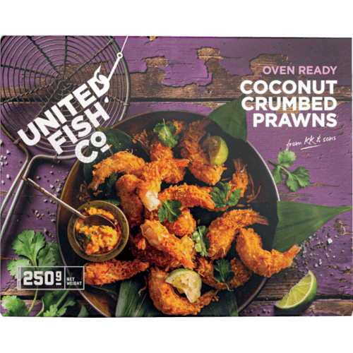 United Fish Co Oven Ready Coconut Crumbed Prawns