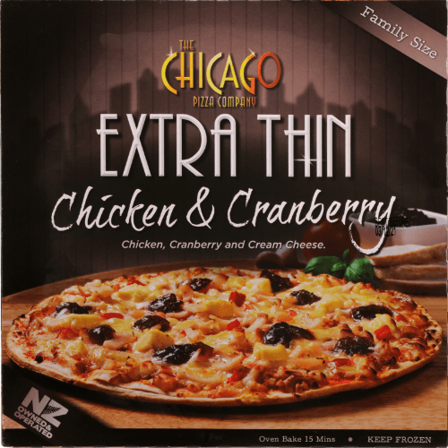Chicago Extra Thin Chicken & Cranberry Pizza