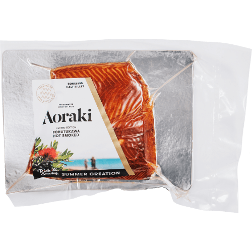 Aoraki Smokehouse Pohutukawa Hot Smoked Boneless Half Fillet per kg