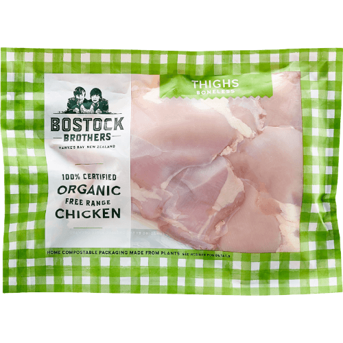 Bostock Brothers 100% Certified Organic Free Range Chicken Boneless Thighs
