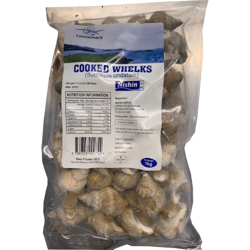 Nishin Whole Cooked Whelks 30/50 1 kg