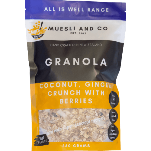 Muesli and Co Coconut Ginger Crunch With Berries Granola