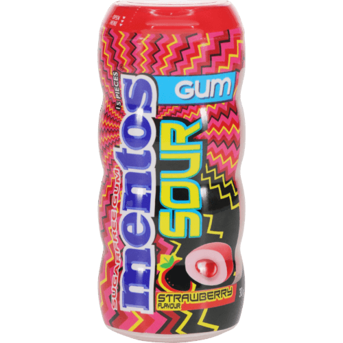 Mentos Sour Strawberry Sugarfree Gum