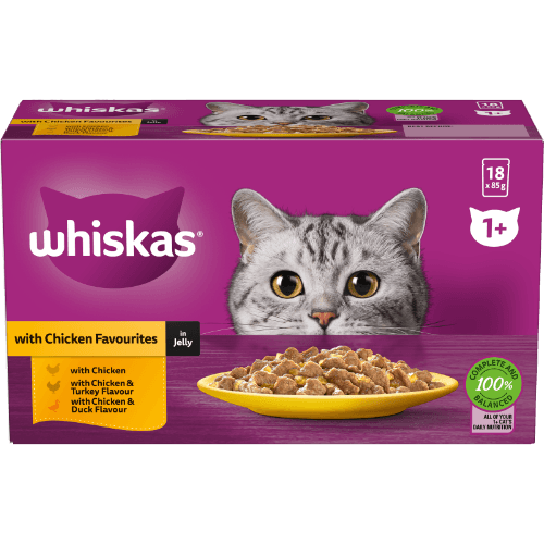 Whiskas Chicken Mixed Favourites in Jelly Wet Pouches Cat Food