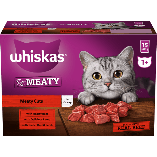 Whiskas So Meaty Cuts In Gravy Wet Pouches Cat Food