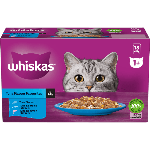 Whiskas Tuna Flavour Mixed Favourites in Jelly Wet Pouches Cat Food