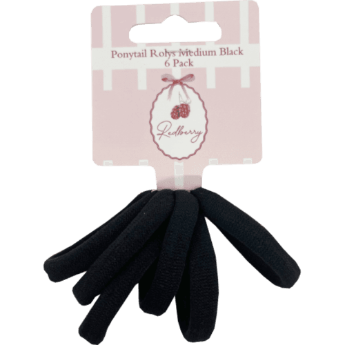 Korbond Redberry Ponytail Rolys Medium Black
