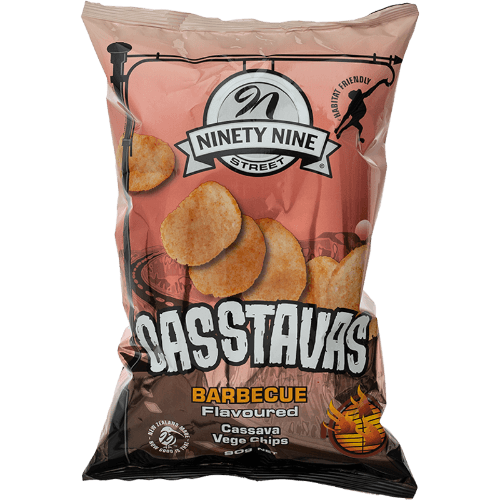 NinetyNine Street Casstavas Barbecue Flavoured Cassava Vege Chips