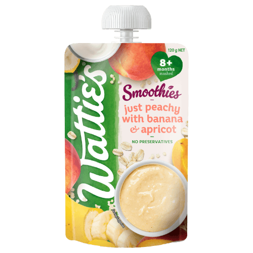 Wattie's For Baby Just Peachy With Banana & Apricot Smoothies 8+Months Mashed