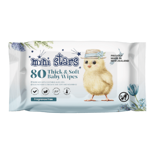 Ministars Fragrance Free Baby Wipes 80 pack