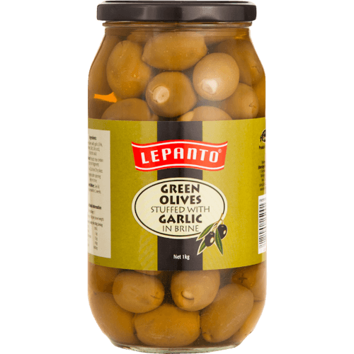 Lepanto Green Olives Stuffed With Garlic