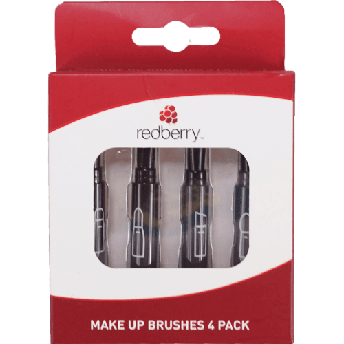 Korbond Red Berry Make up Brushes 4 pack