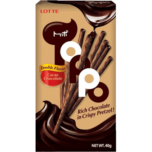 Lotte Toppo Cocoa Chocolate Pretzel Snack