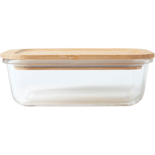 Effects Small Glass Container with Bamboo Lid
