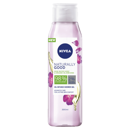 Nivea Naturally Good Rose Water Shower Gel 300 mL