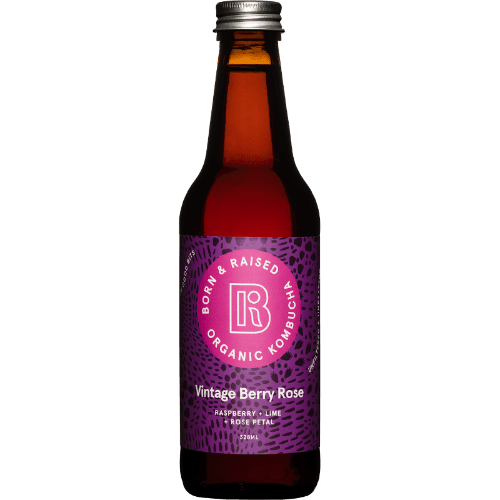 Born And Raised Vintage Berry Rose Organic Kombucha