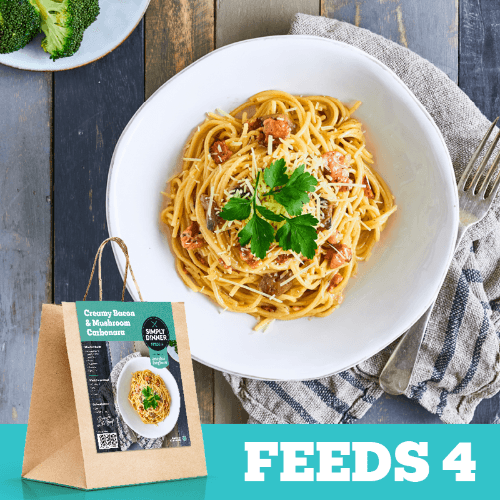 Simply Dinner Bacon and Mushroom Carbonara Meal Kit Serve 4
