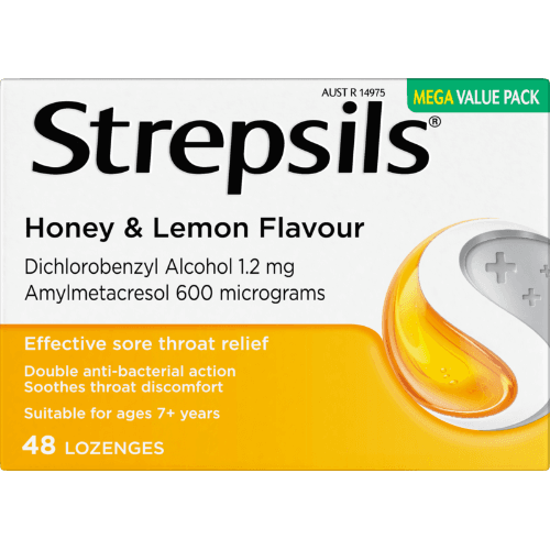 Strepsils Honey & Lemon Flavour Sore Throat Relief Lozenges