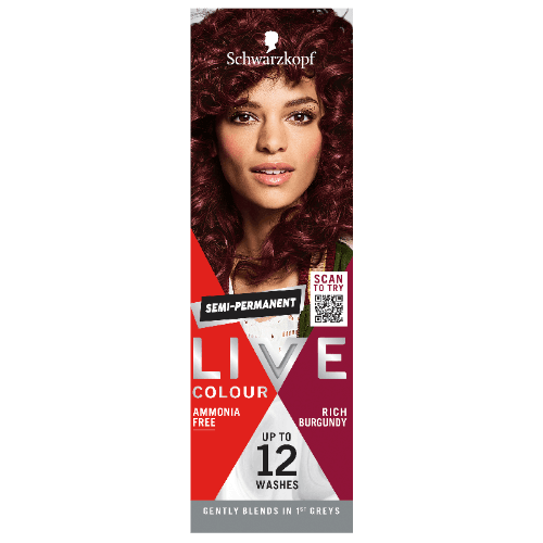 Schwarzkopf Live Rich Burgundy Semi Permanent Hair Colour