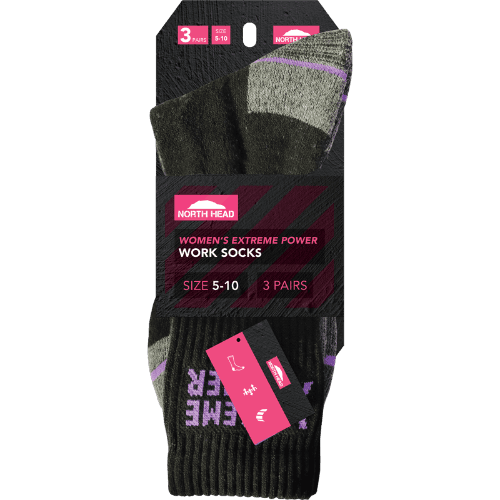 North Head Women's Extreme Power Work Socks Size 5-10