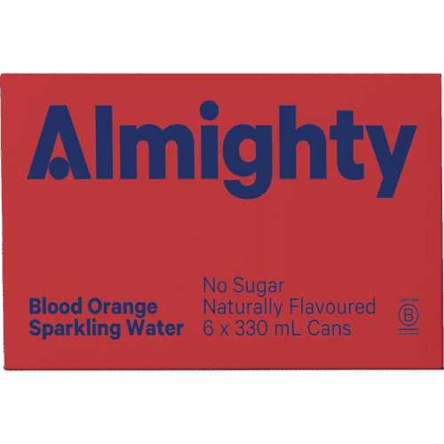 Almighty No Sugar Blood Orange Sparkling Water