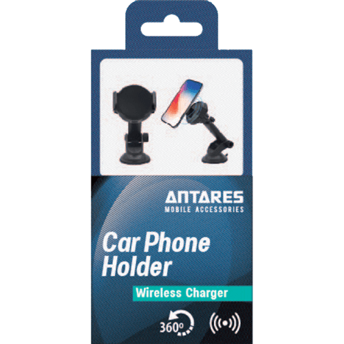 Antares Car Phone Holder + Wireless Charger