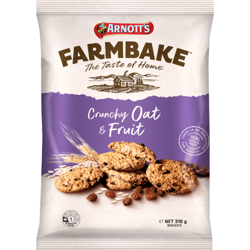 Arnott's Farmbake Crunchy Oat & Fruit Biscuits