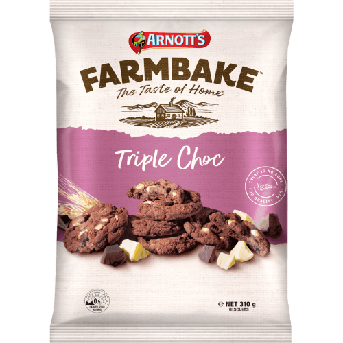 Arnott's Farmbake Triple Choc Biscuits