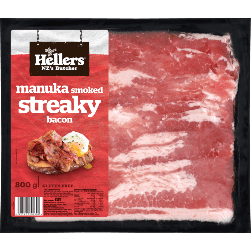 Hellers Manuka Smoked Streaky Bacon