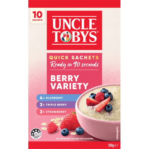 Uncle Tobys Oats Berry Variety Quick Sachets